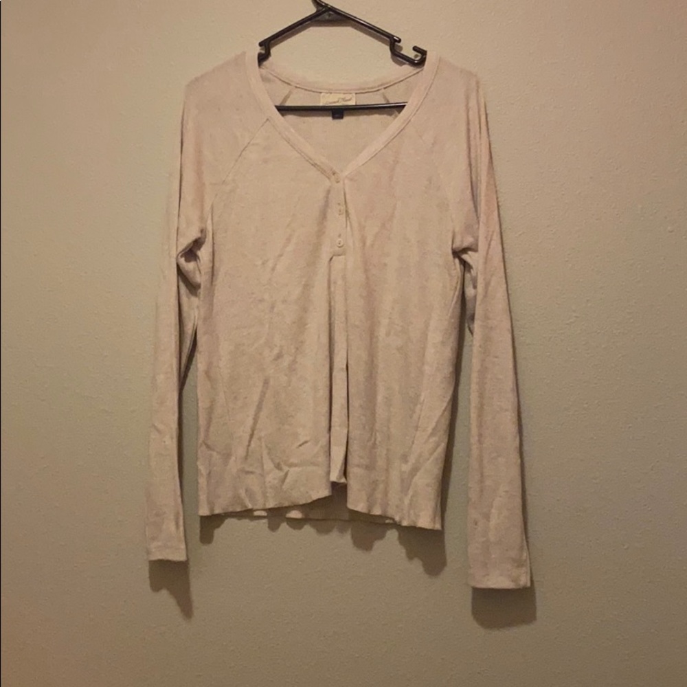 basic half button up long sleeve